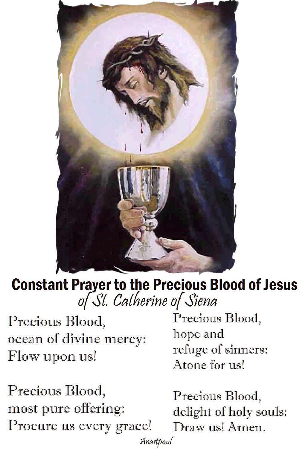 Constant prayer to the precious blood of jesus by st catherine of siena