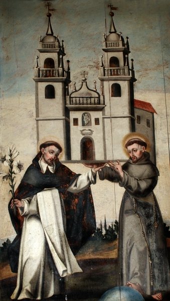 francis and dominic holding church