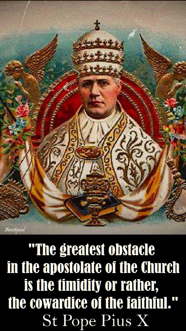 the greatest obstacle - st pius X