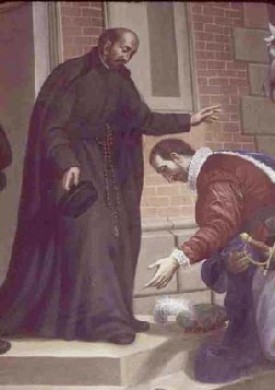St. Ignatius Loyola receiving St. Francis Borgia