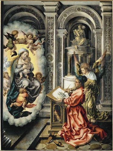 St Luke Painting the Madonna, by Jan Mabuse (1520-1525)