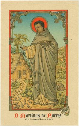 ST MARTIN DE PORRES.holy card