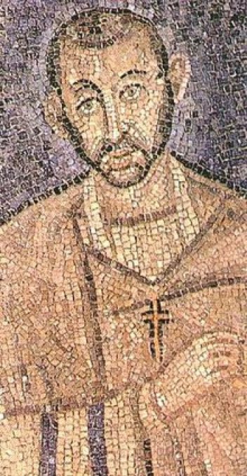 Early mosaic of Ambrose that might be an actual portrait.