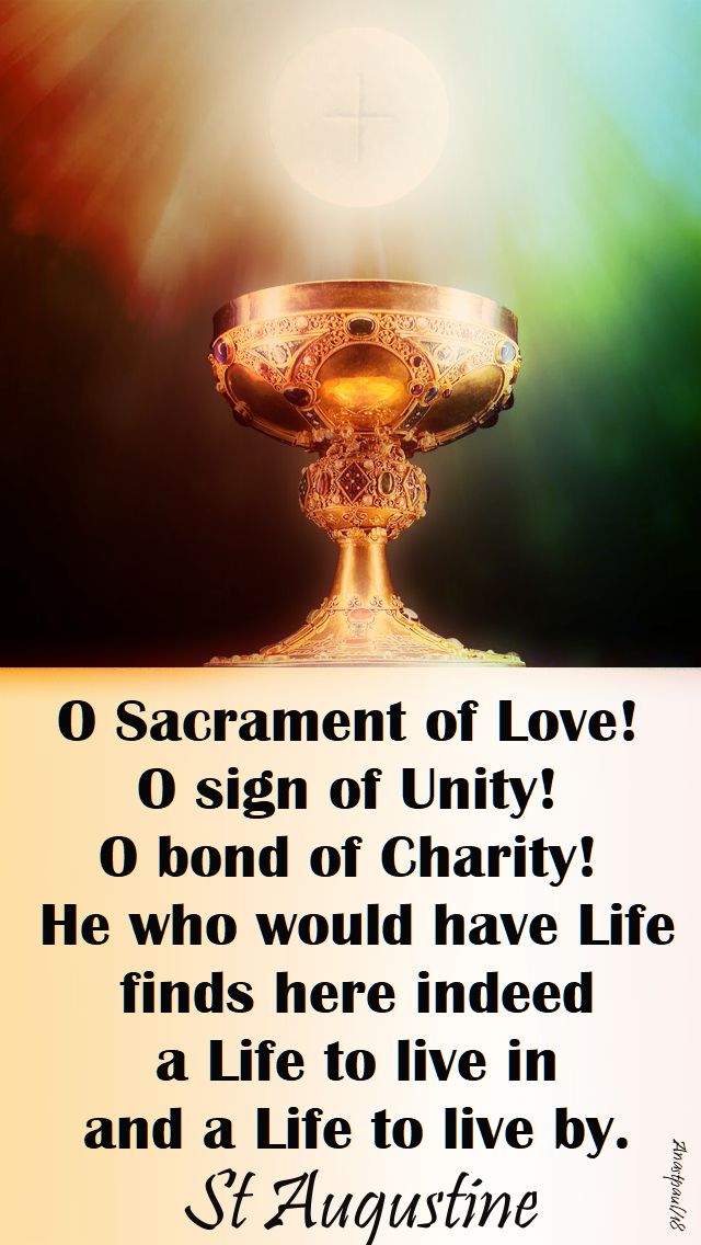 o sacrament of love - st augustine - 18 jan 2018