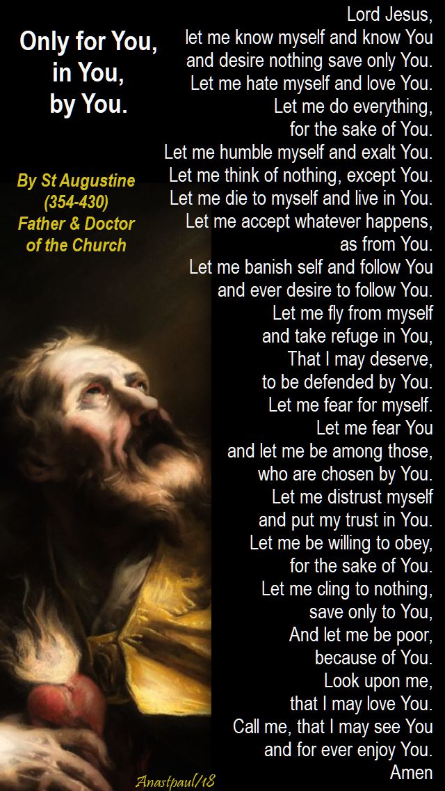 lord jesus let me know myself and know you - st augustine - 12 feb 2018