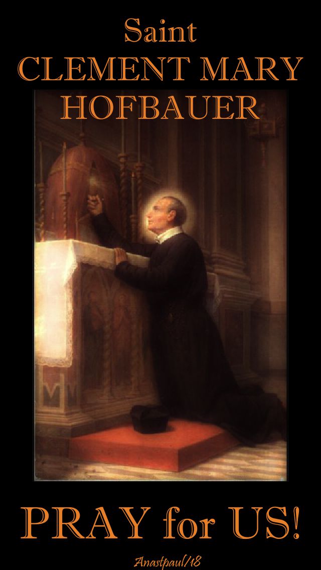 st clement mary hofbauer - pray for us - 15 march 2018-no 2