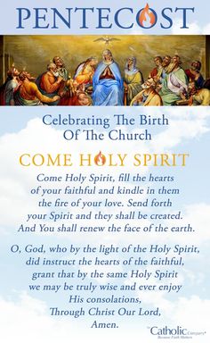 Pentecost info HAPPY BIRTHDAY catholic com