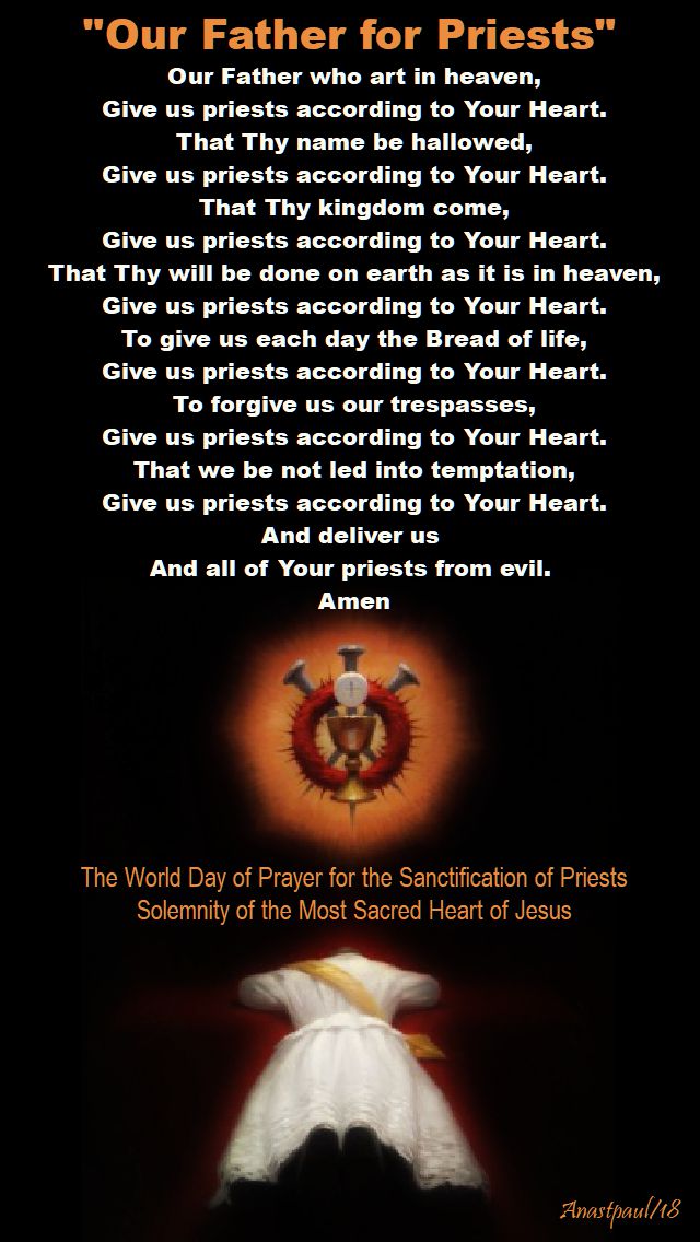 our father for priests - sacred heart solemnity - 8 june 2018