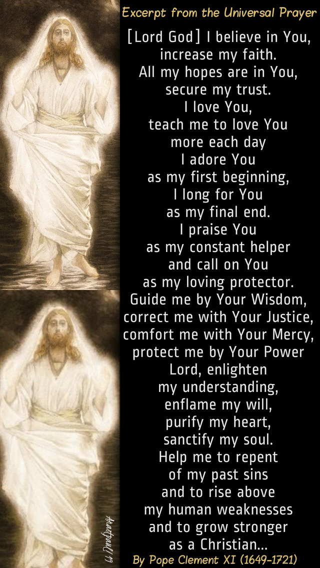 lord god I believe help my unbelief excerpt universal prayer pope clement - 17 may 2019.jpg