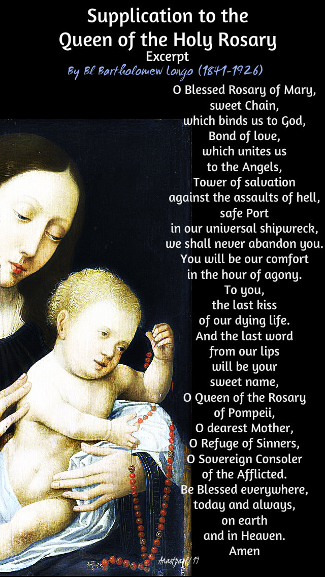 supplication to the queen of the holy rosary by bl bartholomew longo 7 oct 2019.jpg