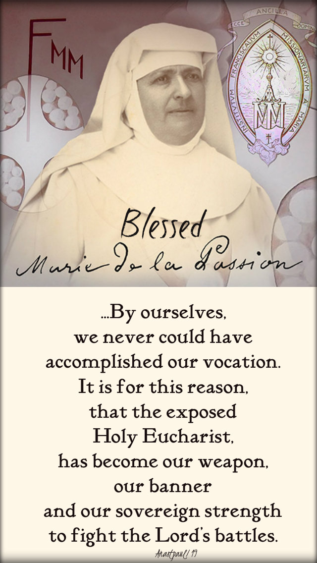 by ourselves we never could've - bl mary of the passion 15 nov 2019