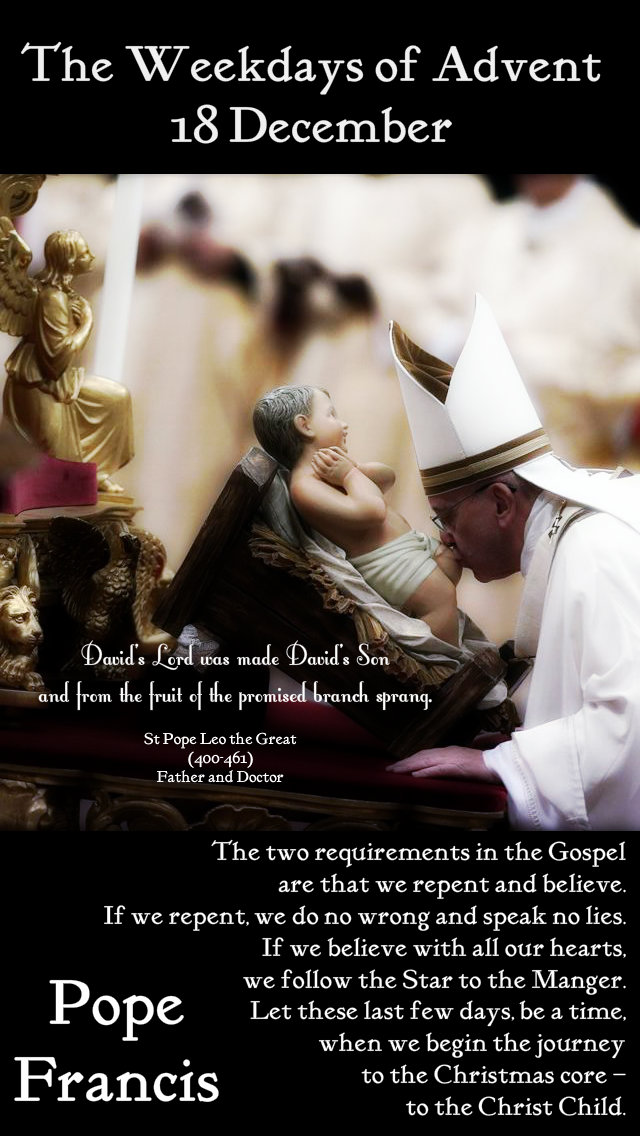 david's lord was made david's son - the two requirements in the gospel - pope francis 18 dec 2019.jpg