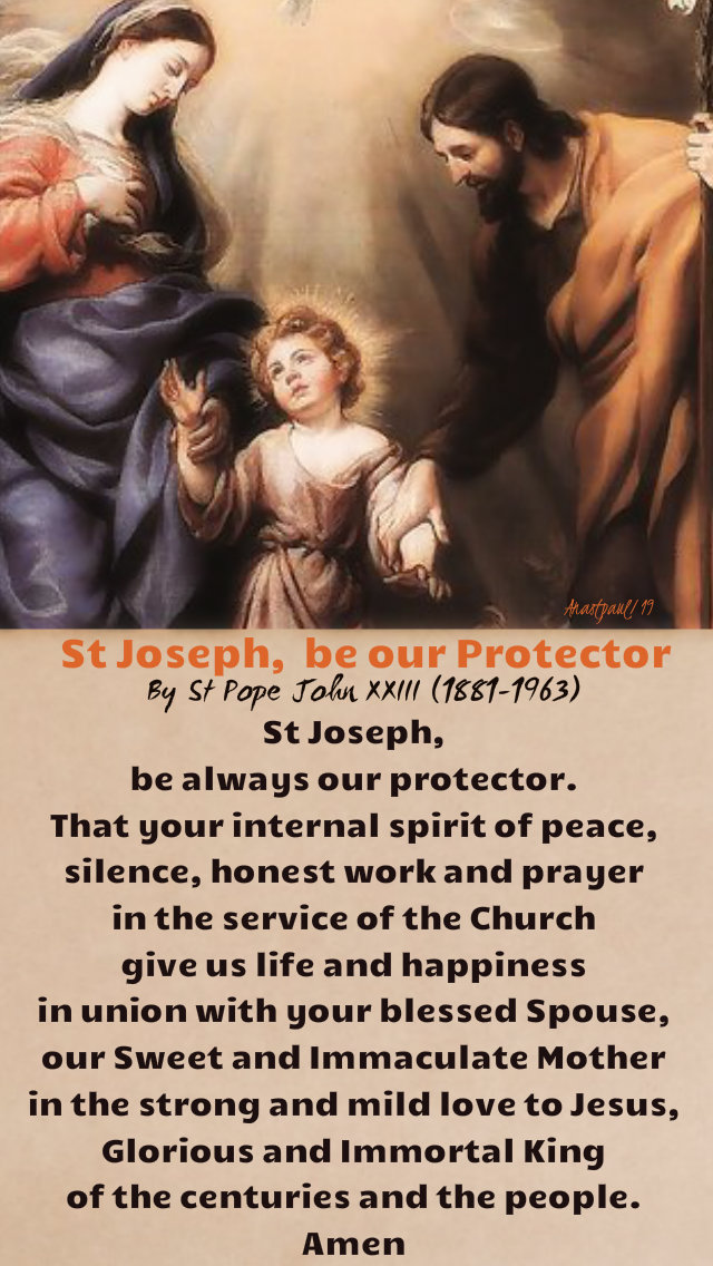 st-joseph-be-our-protector-st-pope-john-xxiii-19-march-2019 and 19 march 2020