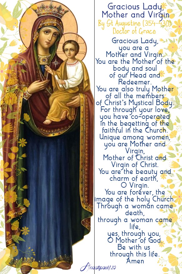 gracious lady mother and virgin - st augustine 12 may 2020