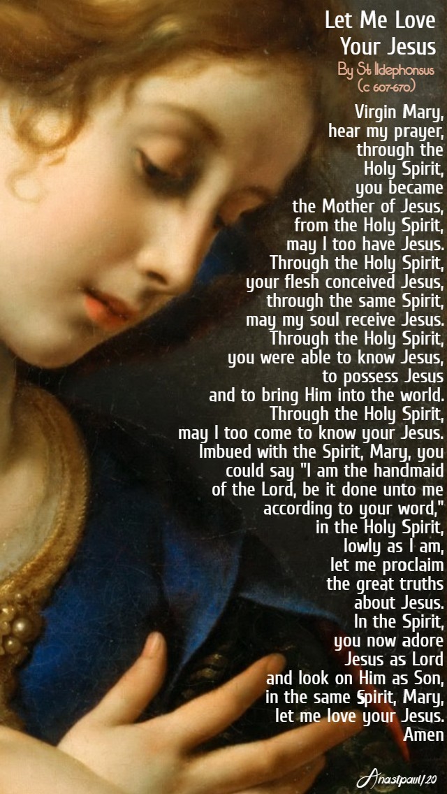 let me love your Jesus by st ildephonsus 16 may 2020