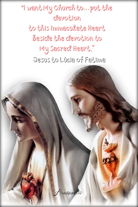 i want my church to put the devotion - jesus to lucia of fatima 20 june 2020