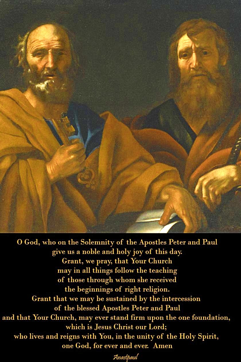 prayer-on-the-solemnity-of-the-apostles-peter-and-paul 29 june 2017 and 2020